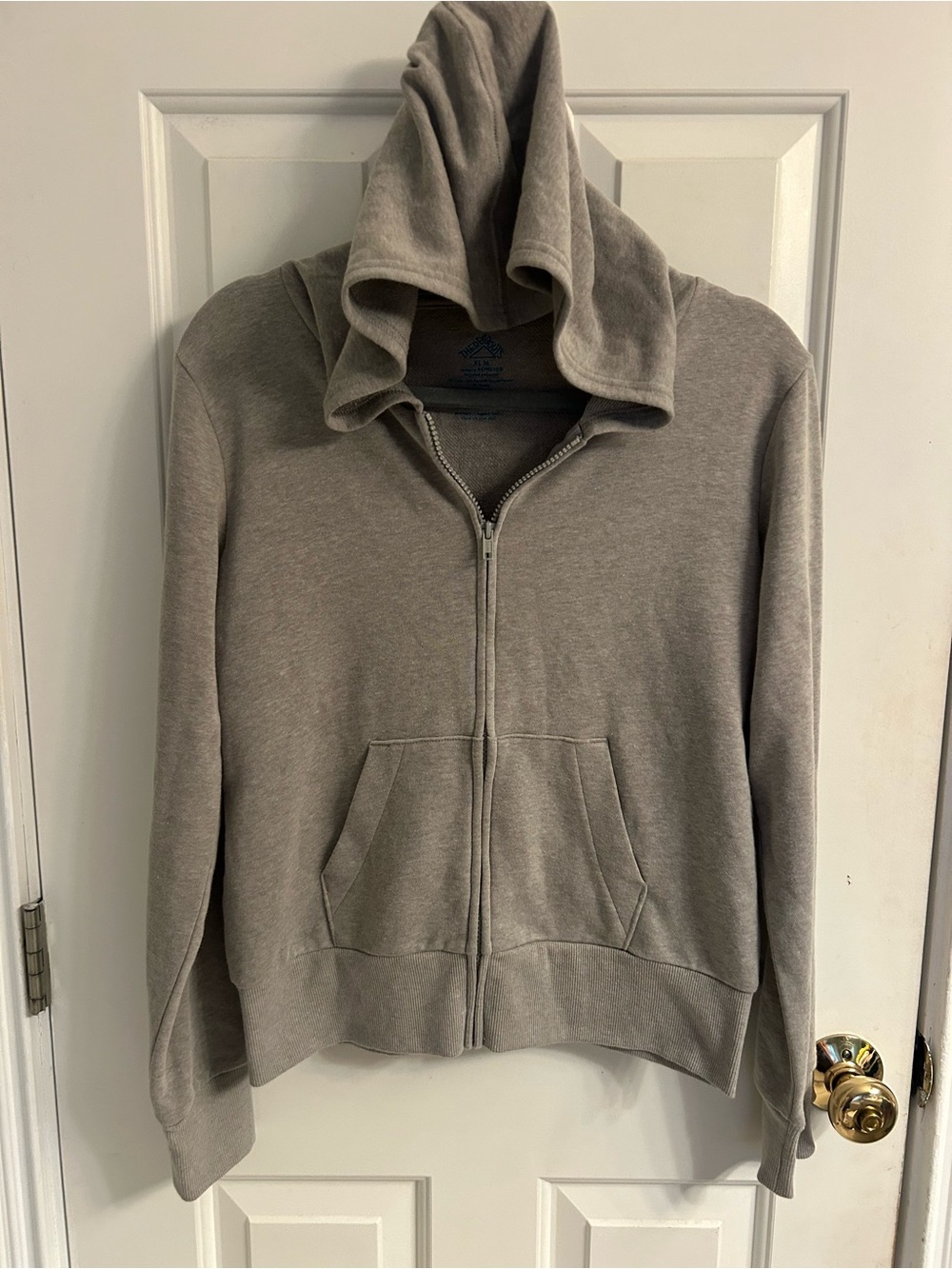 Girls ThereabyLight Gray Zip-Up Hoodie Sweatshirt